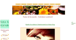 Desktop Screenshot of natur-in-kosmetik.de